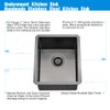 15inch Undermount Bar Sink Black -VOKIM 15 x18 Small Kitchen