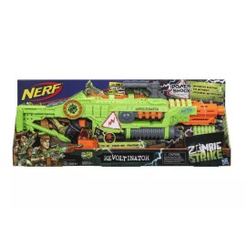 NERF Revoltinator Zombie Strike Toy Blaster with Motorized Lights Sounds