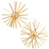 com-four® 12-Piece straw stars set - Christmas tree decorations made