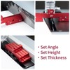 SIIIXS Router Table Setup Bars,14pcs Aluminum Precision Setup Blocks Height