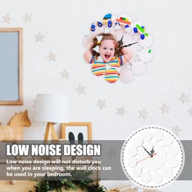 VILLCASE Sublimation Blank Wall Clock, Silent Non-Ticking Hanging Clock, Easy to Read Battery Operated Decorative Wall Clock for Home Living Room Office School Hotel