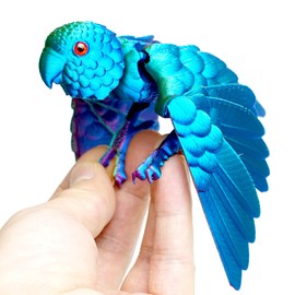 3D Printed Parrot Model,Flexible Animals Toy Statue,Bird with Wing,Movable Joints,Home Office Decor,Interesting Toys for Autism/ADHD,Festival Gifts toco,Fidget Toys, Executive Desk Animals Toy