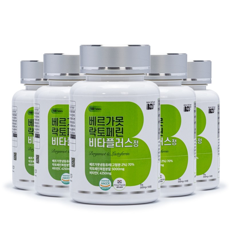 Baekse Food BSF Bergamot Lactoferrin Vita Plus Tablets 500mg x