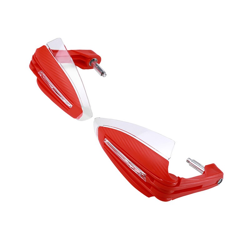 2Pcs Universal Motorcycle Handguard Windproof Handle Protector with DRL and