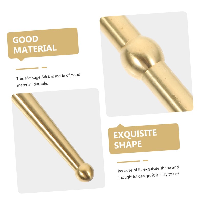 Beavorty Accupressure Point Tool for Foot Reflexology Universal Pen Brass