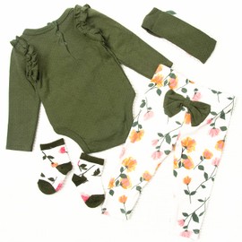 Reborn Dolls Clothes 24 Inches Accessories Outfits 4pcs for 22"- 24" Reborn Baby Girl Dolls Newborn Baby Doll Clothes