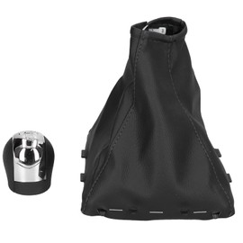aqxreight - Shift Knob,5 Speed Gear Shift Knob with Boot Cover Fit for Opel Vauxhall Vectra C/Vectra B/Corsa/Astra 2002-2005