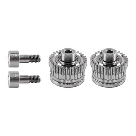 Nicear Nickel-plated Extruder Gear Set for K1/K1C/K1 Max/Ender 3 V3 and V3 Plus 2-Piece Hardened Steel Double Gears High Precision 55HRC Alloy 3D Printer Replacement Parts