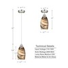 karyfine Mini Pendant Lights Kitchen Island Light Brown Glass Lamp