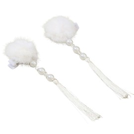 Parhumsin China Hair Ornament, Bun Cover, China Hair Access, China Bun (White)