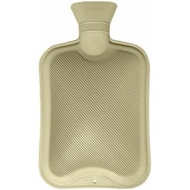 HUBIBUBI Large 2L Hot Water Bottle Natural Warmer Rubber (Cream, 2 Litre)