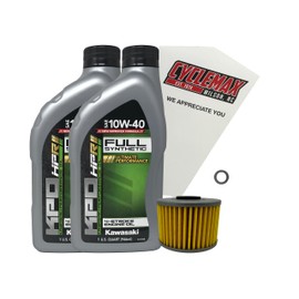 Cyclemax Full-Synthetic KPO Oil Change Kit compatible with 2020-2024 Kawasaki KLX230
