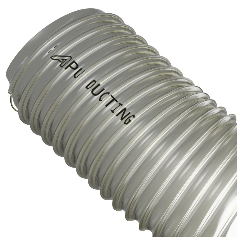 80mm / 3 Inch Clear Polyurethane Pipe for Dust, Fumes,