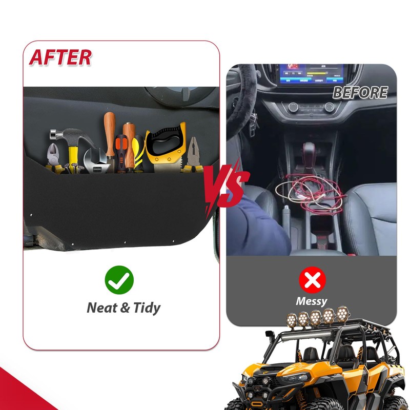 HECASA Pair Door Pocket Compatible with 2021-2022 Yamaha RMAX 1000