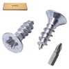 SKIR'CO (Pack of 100) Galvanised Steel 3.5 x 10 mm