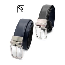 Zerimar Gürtel herren-Herrengürtel aus Rindsleder – 34 mm Breite – Herrengürtel aus Leder – Herrengürtel mit Schnalle – gürtel herren leder -Schwarz BlauMarine Farbe