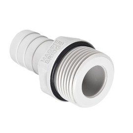 sourcing map Pack of 6 PVC Hose Connectors 12 mm or 15/32 Inch with Barbed x 3/4 Inch G Plug Pipe Hose Nozzle Water Connection Extension