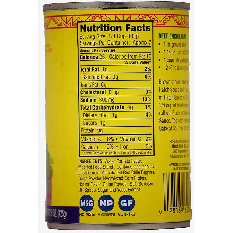 Hatch Red Enchilada Sauce Medium (15oz, Pack of 6)