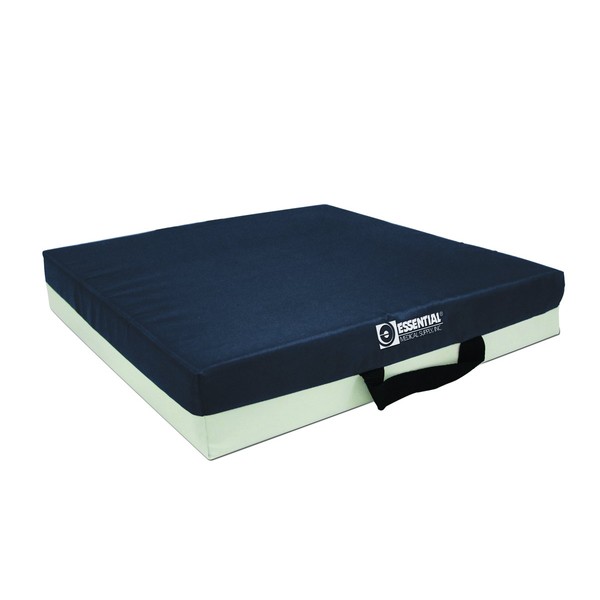 Essential Medical Supply Gel Bladder with Foam Cushion, Blue, 16 x 16 x 3 Inch