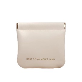 Mini Portable Storage Bag, Data Cable Earphone Storage Bag, Makeup Bag & Comestic Bag For Travel (Cream White, Small)