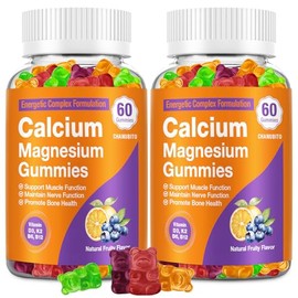 Calcium Citrate with Vitamin D3, K2, 1200mg Calcium Gummies with Magnesium Zinc, Extra Absorption Calcium Supplements for Women  Men Bone, Muscle...  