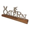 Lettering Easter Made of Aluminium and Wood with Easter Bunny
