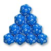 10x Polyhedral W20 Dice for Role and Tabletop Games (Blue)
