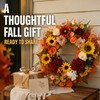 24 Inch Fall Wreath for Front Door, Autumn Sunflower Farmhouse