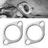 JUSTTOP 2PCS Car Exhaust Gasket,Ultra Seal 2-Bolt 2.5" Reinforced High