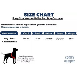 comfy camper Medium Comfy Camper Furry Star Warrior Utility Belt Dog Costume Reflective