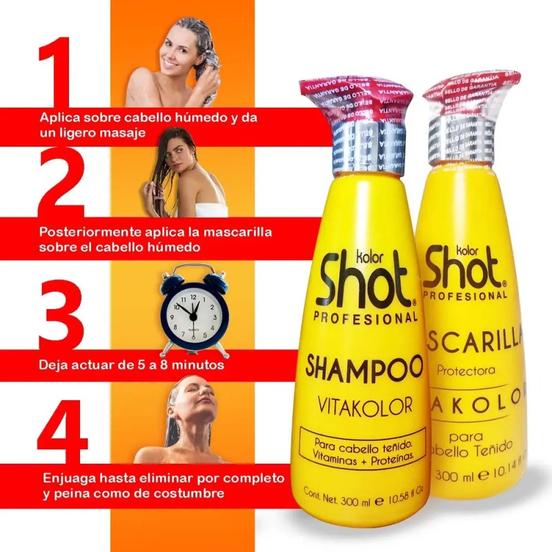 Shampoo Y Mascarilla Vitakolor - Intensidad Tinte Y Duracion