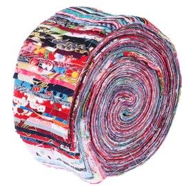 EXCEART 36Pcs Fabric Quilting Strips Japanese Style Jelly Roll Fabric Cotton Craft Fabric Bundle Patchwork Craft Fabric for DIY Craft Sewing Patchwork 6. 25x100cm Colorful