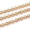 DanLingJewelry 32.8 Feet / 10m Golden Color Stainless Steel Rolo