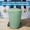 Plexon Round Trash Can 13 Gallon, Vintage Metal Outdoor Trash
