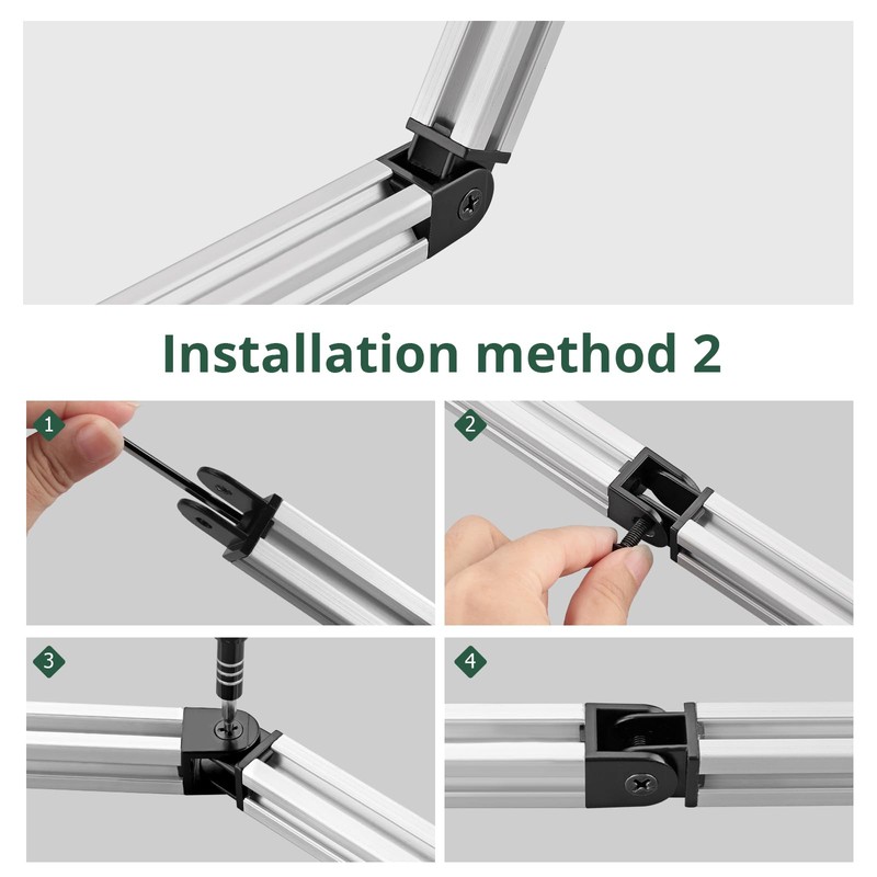 JiGiU 4PCS Joint Connector Extrusion Corner Connector 2020 Joint Aluminium
