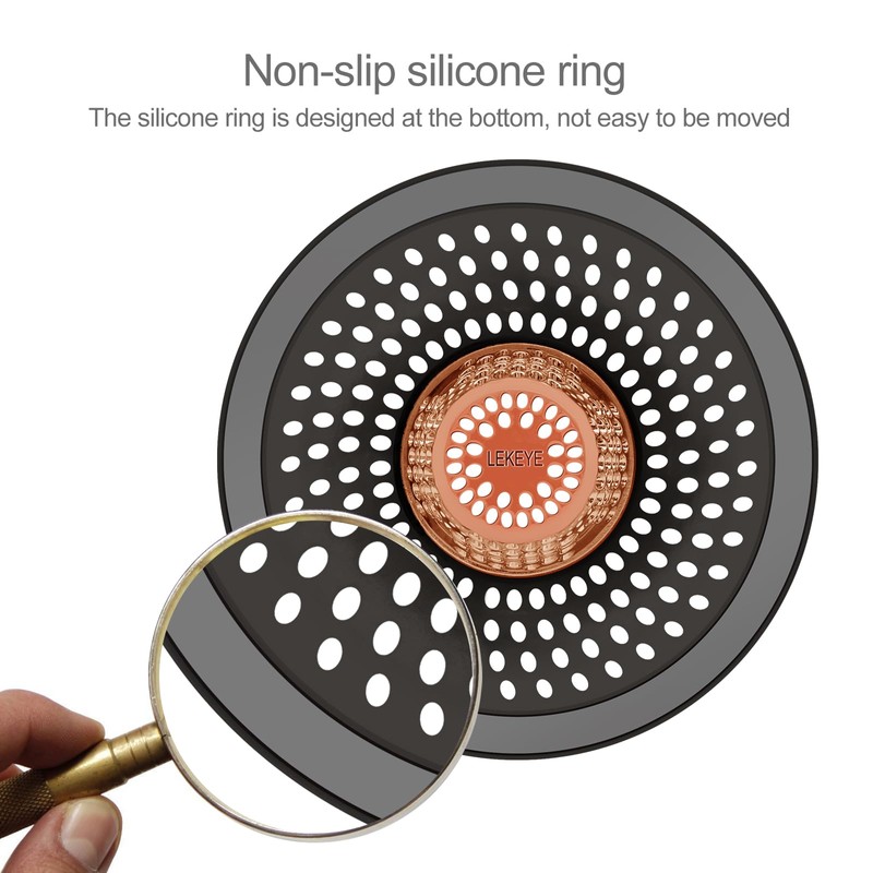 LEKEYE Shower Drain Hair Catcher/Bathroom Drain Cover/Bathtub Drain Strainer/Shower Stall