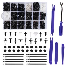 DOCAS Pack of 446 Car Mounting Clips, Car Decorative Clips, Plastic Rivet Decorative Clips with Tool for Removing Trim (Style 3)