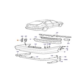 Saab Original 9-3 Rear Right Bumper Retainer 4675286