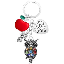 iJuqi Teacher Appreciation Gifts for Women - Christmas Valentine's Day Keychain Gift for Teachers