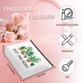 Plants Gifts for Women Gifts for Plant Lovers Plant Themed Gift for Friend Woman Funny Makeup Bag Gift Just One More Christmas Presents Cosmetic Bags