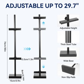 Tucnoeu Tabletop Easel- Adjustable Tabletop Picture Frame Stand Metal Easels Displays Stand for Art, Photos, Signs, Frames (Black, 30in Height)