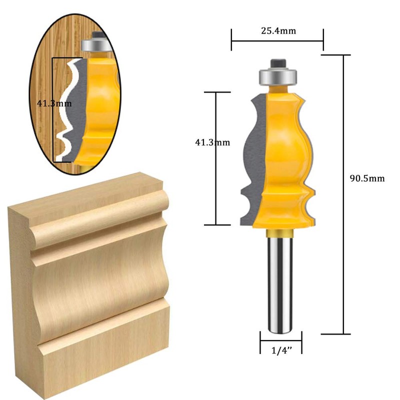 TAIWAIN 1/4 Inch Shank Router Bits Set, Architectural Cabinet Woodwork