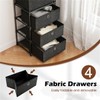 Flulep 4-Drawer Fabric Storage Cabinet - Removable Foldable Drawers, Industrial