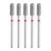 sourcing map 5pcs 200-230 Grits Diamond Grinding Bit 4mm Cylindrical