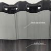 goodbath Ringless Shower Curtain, Waffle Shower Curtains for Bathroom,Mesh Top