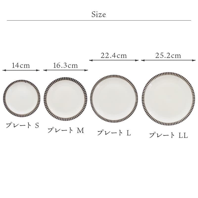 East Table Plate, M, 6.4 inches (16.3 cm), Rim Tokusa,