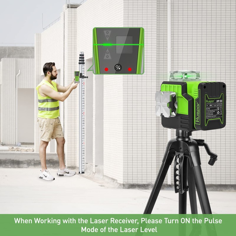 Huepar LR-8RG Laser Receiver, Compatible with All Huepar and Pro