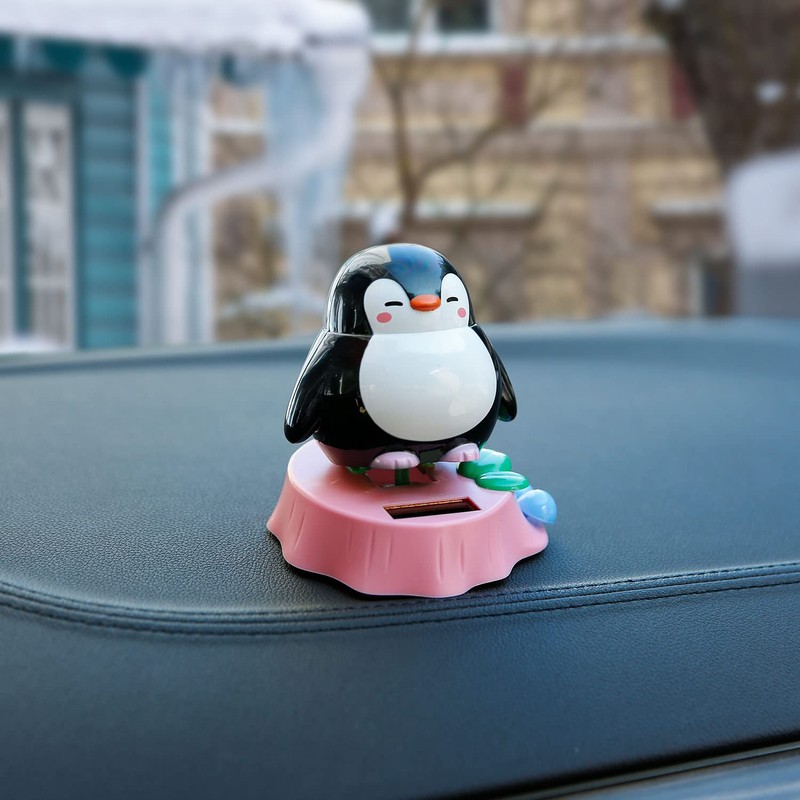 YGMONER Penguin Solar Dancing Toy Animal Solar Powered Shaking Dolls