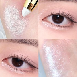 FOMIX Sparkling Eyeshadow Stick Eyeshadow Pencil, Waterproof, Shining Eyeshadow Eyeshadow Stick, Pearl Shimmer Multicolor, Ends 2g (01 Pearl Shimmer)