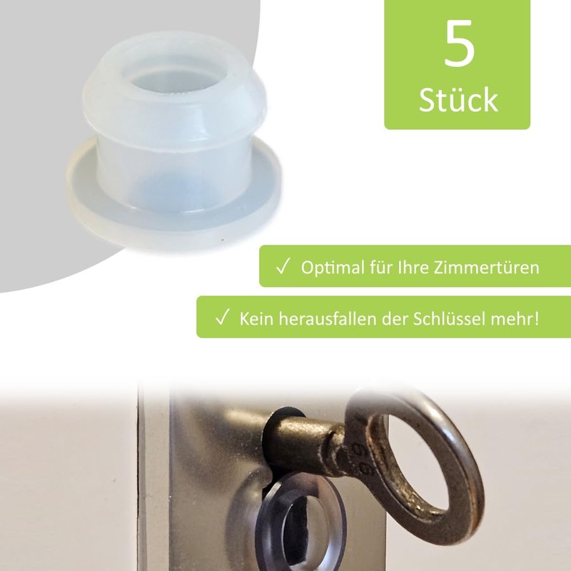 FeJu Key Stop, Key Lock, Rubber Plugs for Keyholes, Prevents